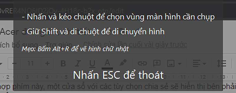 Nhấn phím Print Screen (PrtScr) để chụp