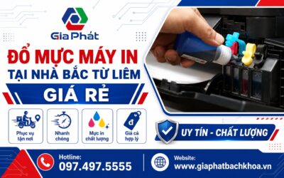 Banner đổ mực máy in tại nhà Bắc Từ Liêm