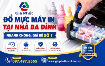 Banner đổ mực máy in tại nhà Ba Đình