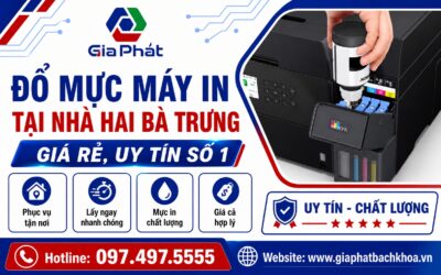 Banner đổ mực máy in tại nhà Hai Bà Trưng