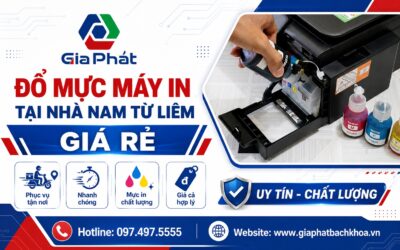 Banner đổ mực máy in tại nhà Nam Từ Liêm