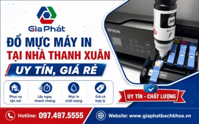 Banner đổ mực máy in tại nhà Thanh Xuân