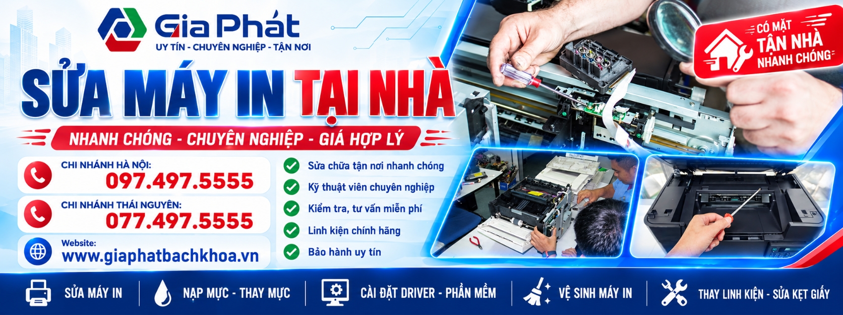 Banner sửa máy in tại nhà