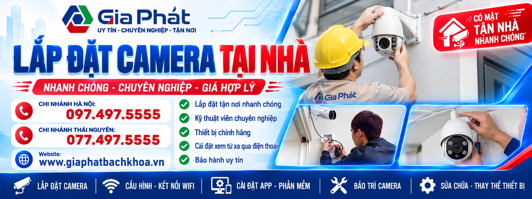 Banner lắp đặt camera tại nhà