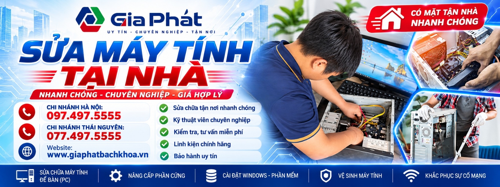 Banner sửa máy tính tại nhà
