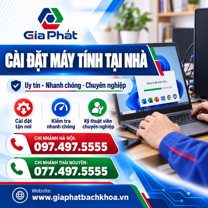Cài đặt máy tính tại nhà