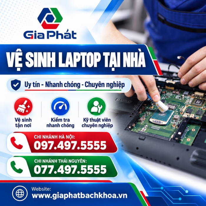Vệ sinh laptop tại nhà